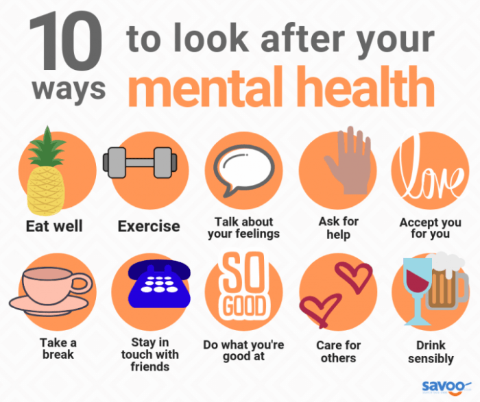 Preventive care for maintaining mental health